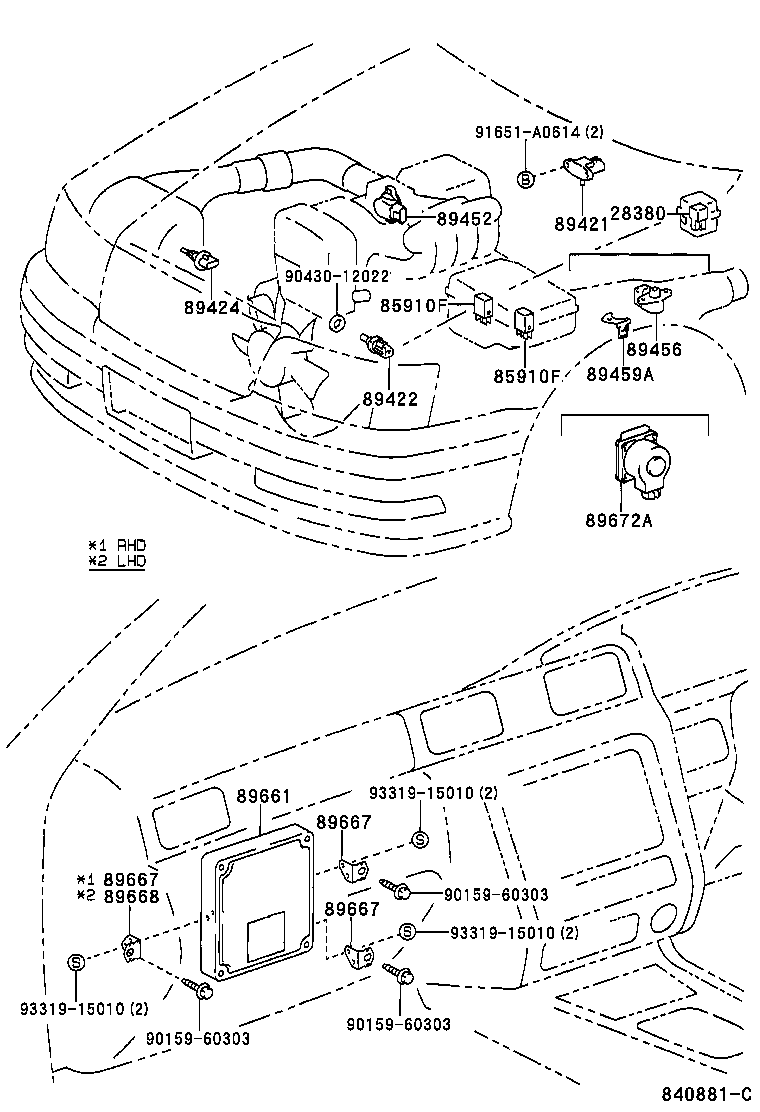 89421-30100 SENSOR ASSY, VACUUM (FOR E.F.I.) product image