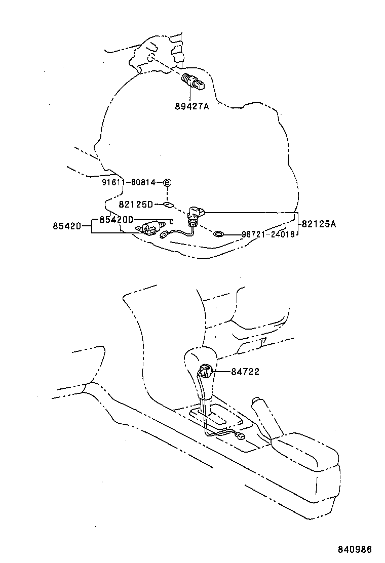 84722-12100-B0 SWITCH, TRANSMISSION CONTROL product image