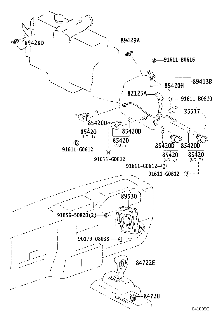84720-60050 SWITCH ASSY, PATTERN SELECT product image
