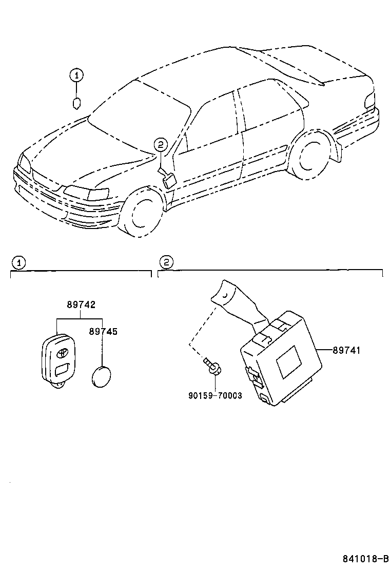 89741-12201 RECEIVER, DOOR CONTROL product image