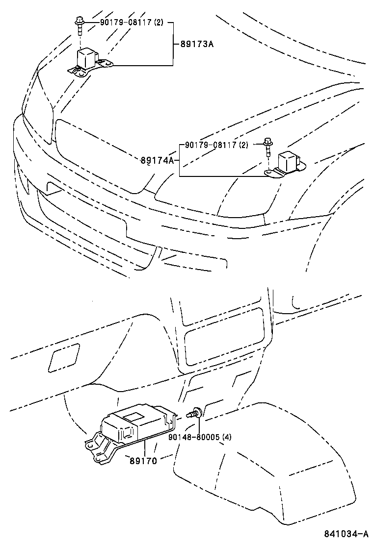 89173-49115 SENSOR, AIR BAG, FRONT RH product image