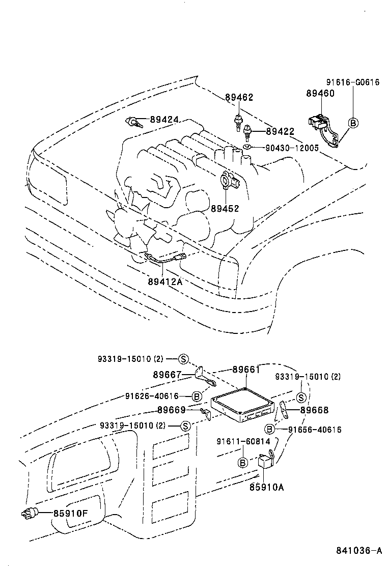 Toyota 85910-34010 RELAY ASSY, CIRCUIT OPENING (FOR EFI)