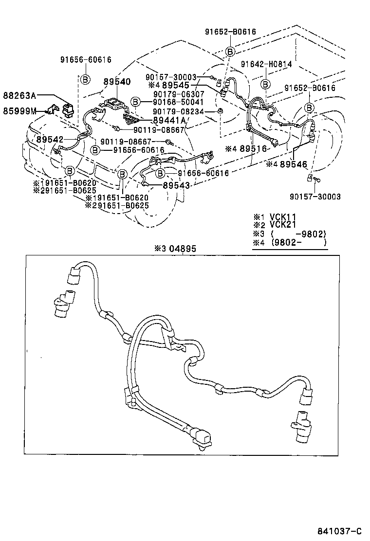 Toyota 89540-34032 COMPUTER ASSY, SKID CONTROL