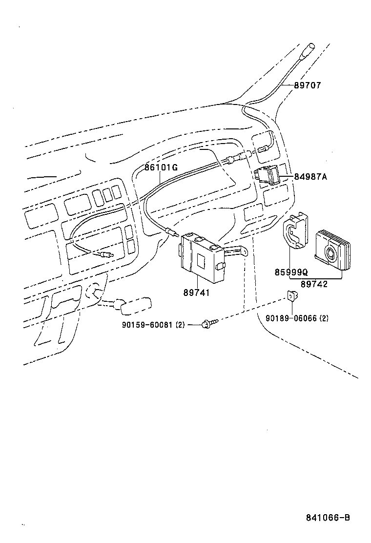 89707-37010 CORD SUB-ASSY, WIRELESS DOOR LOCK product image