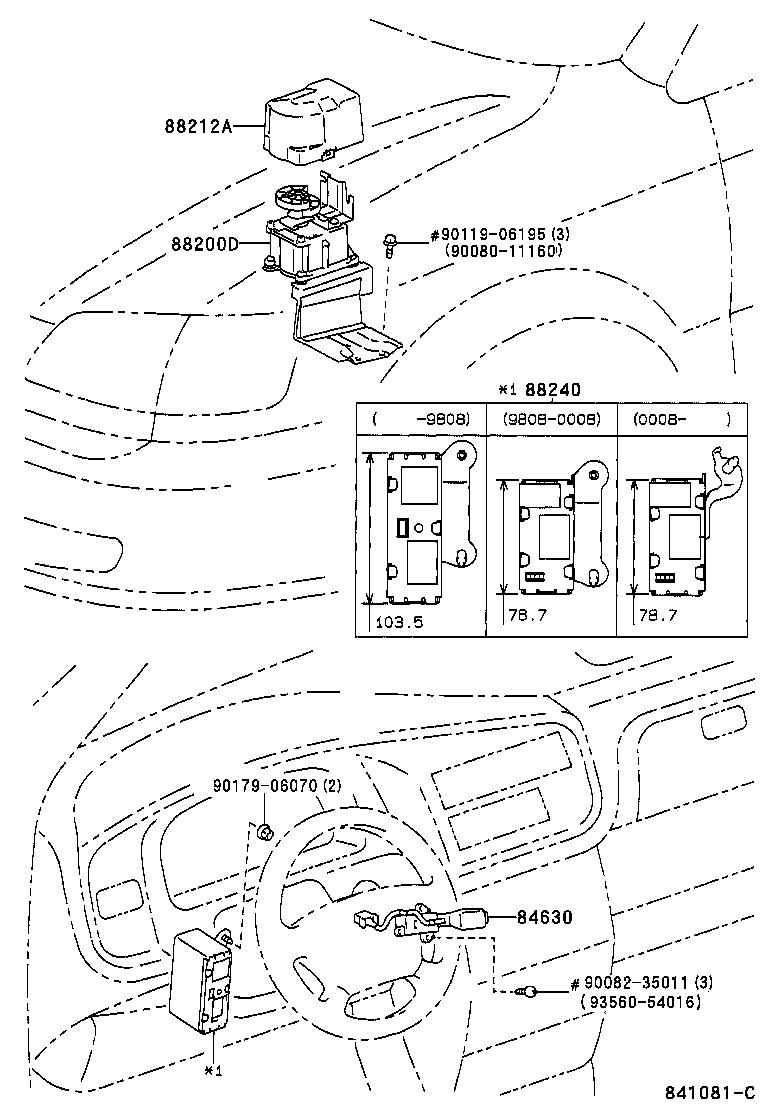 Toyota 84630-08010 SWITCH ASSY, CRUISE CONTROL MAIN