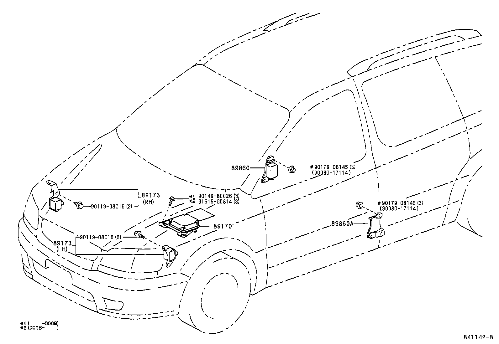 89170-08030 SENSOR ASSY, AIR BAG product image
