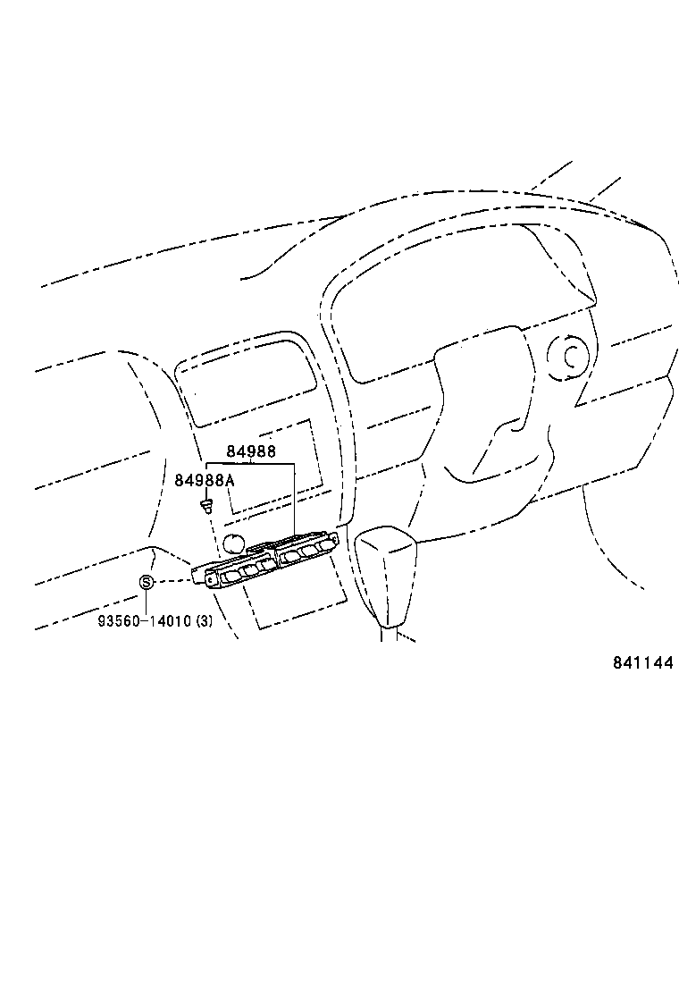 84988-50161 SWITCH, TRACTION CONTROL product image