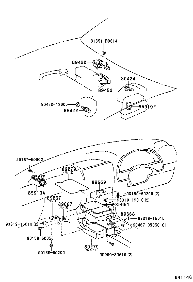 89661-10140 COMPUTER, ENGINE CONTROL product image