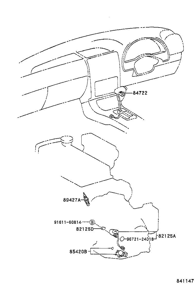84722-16070-B0 SWITCH, TRANSMISSION CONTROL product image
