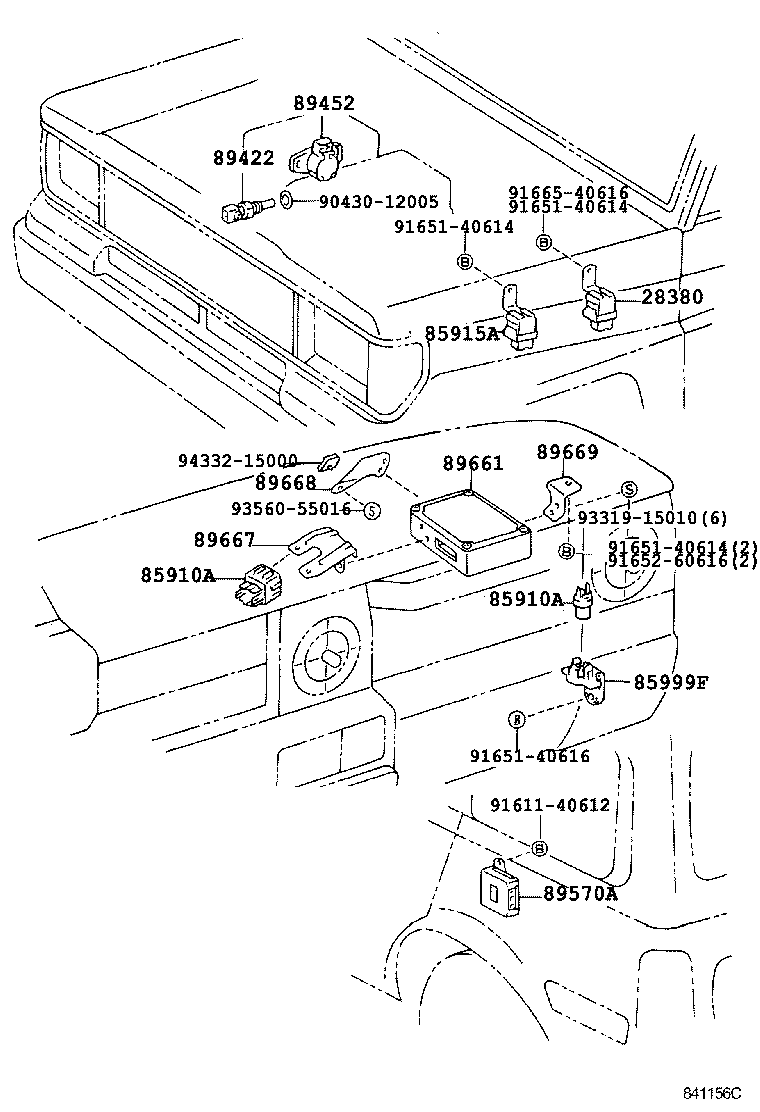 Toyota 85910-60010 RELAY ASSY, CIRCUIT OPENING (FOR EFI)