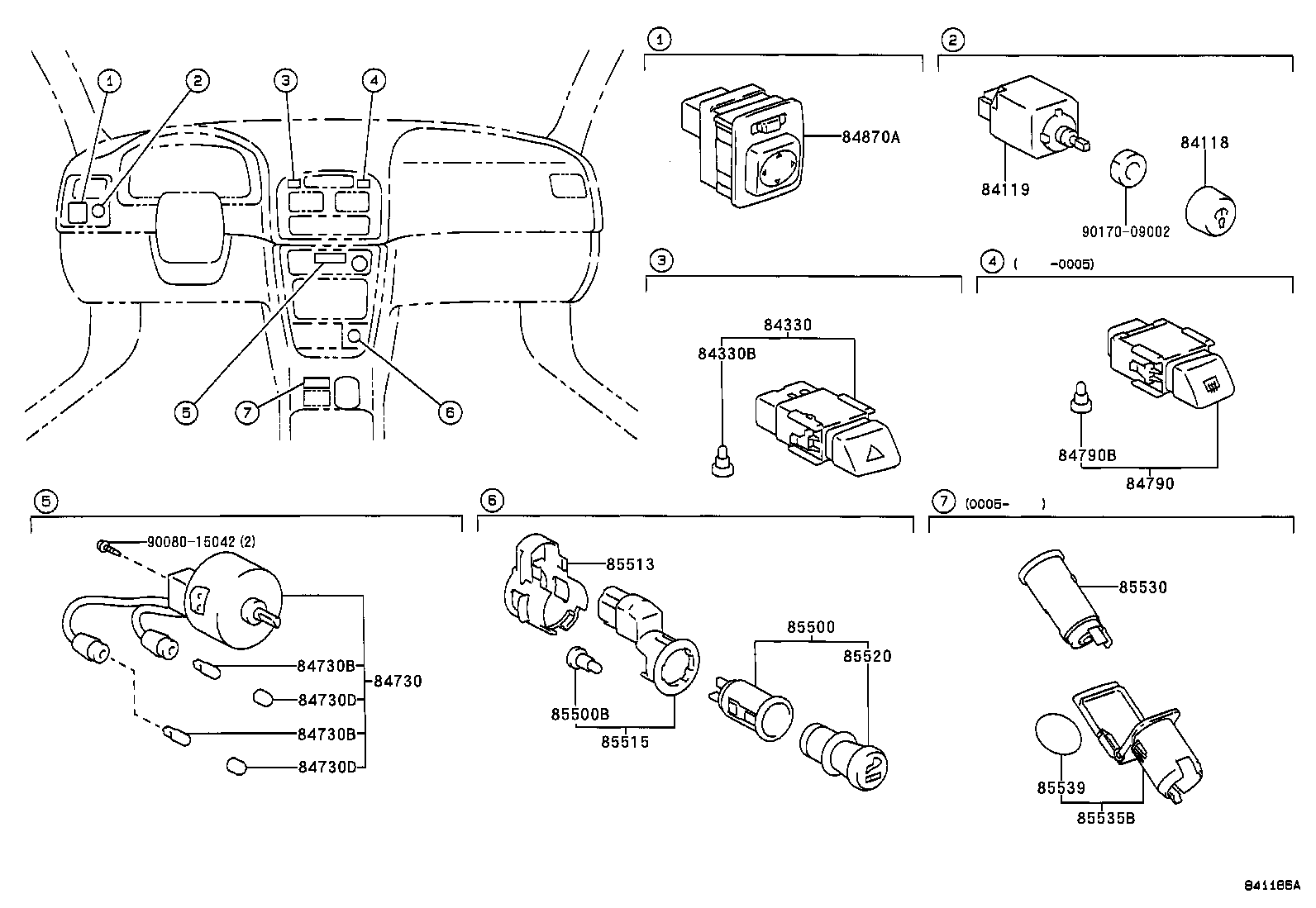 Toyota 84118-02020 KNOB, LIGHT CONTROL RHEOSTAT