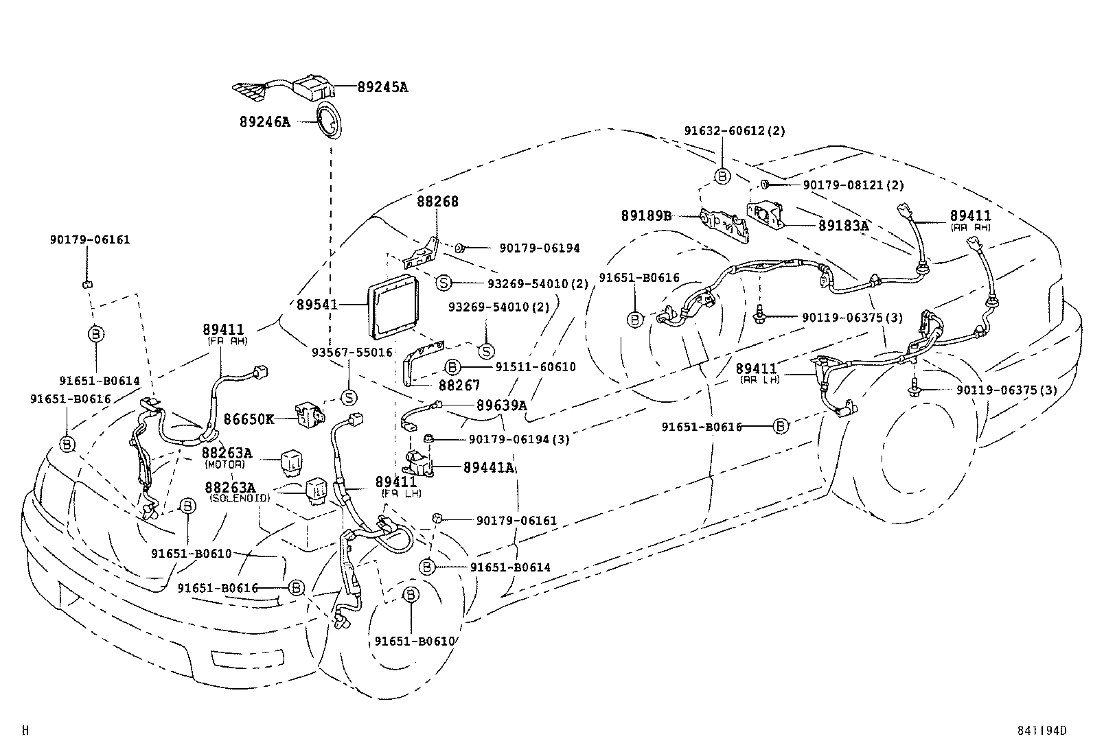 89639-50010 WIRE, BRAKE CONTROL product image