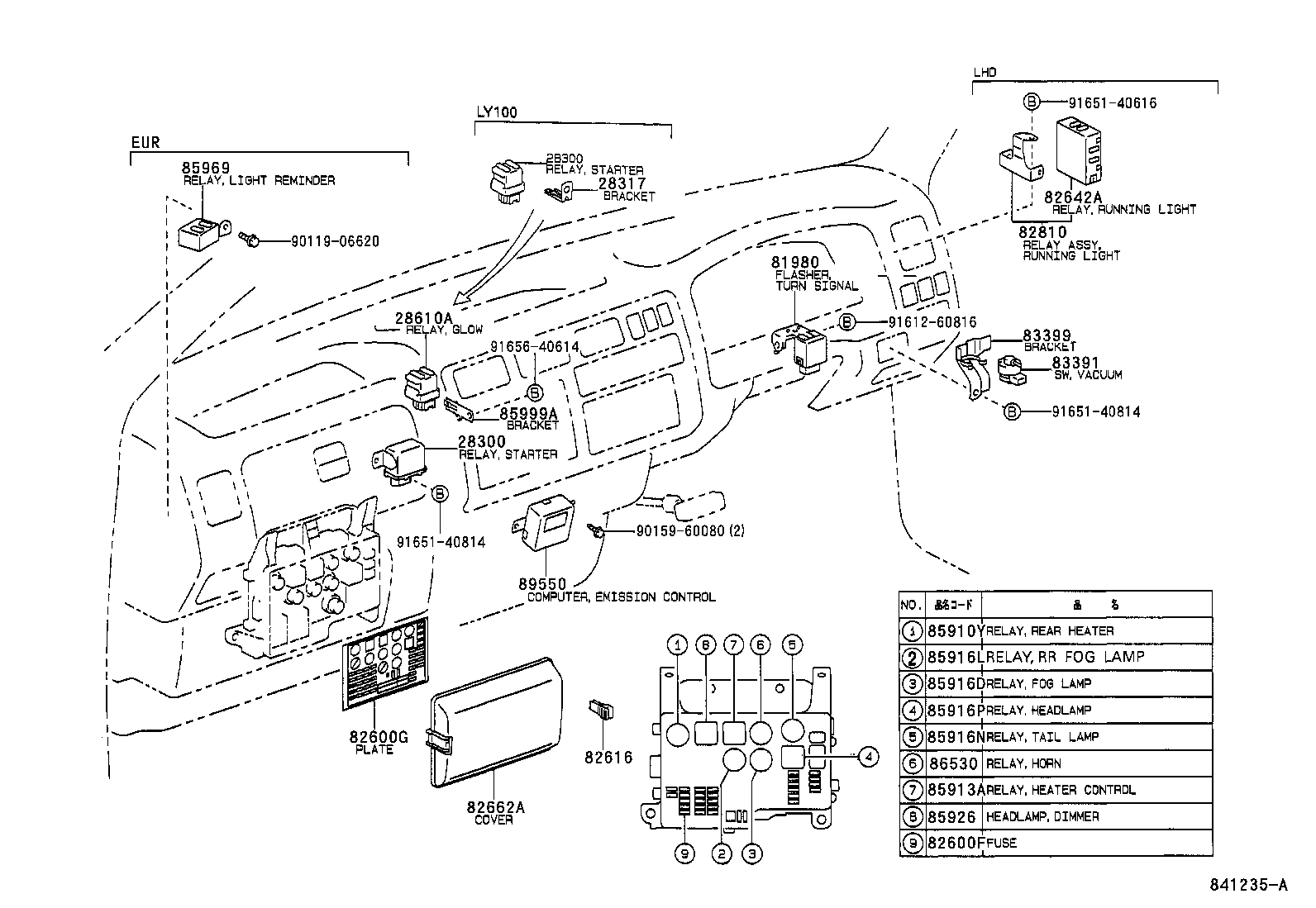 89559-37010 BRACKET, EMISSION CONTROL COMPUTER product image