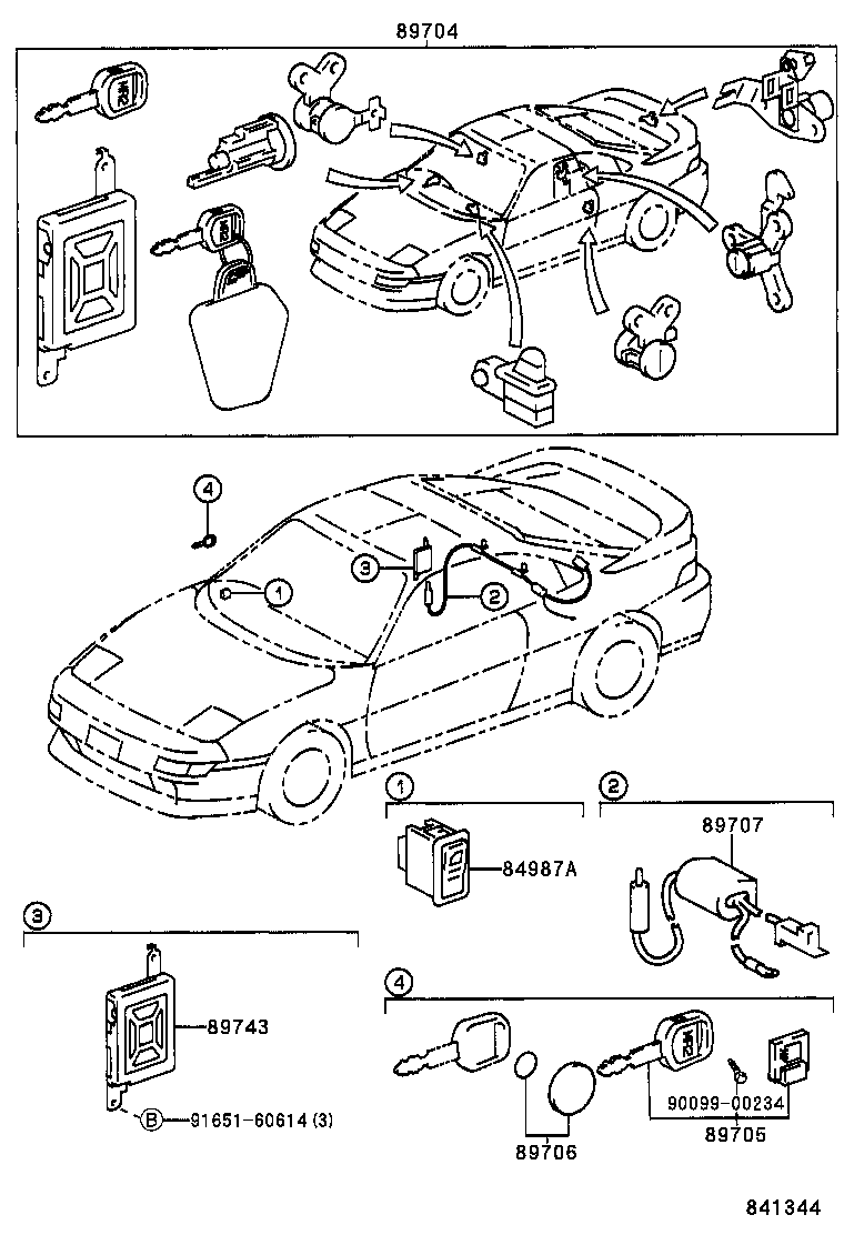 89707-17010 CORD SUB-ASSY, WIRELESS DOOR LOCK product image