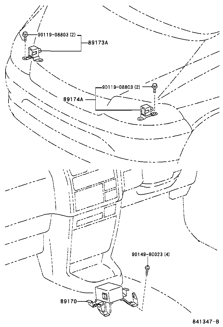 89170-26090 SENSOR ASSY, AIR BAG product image