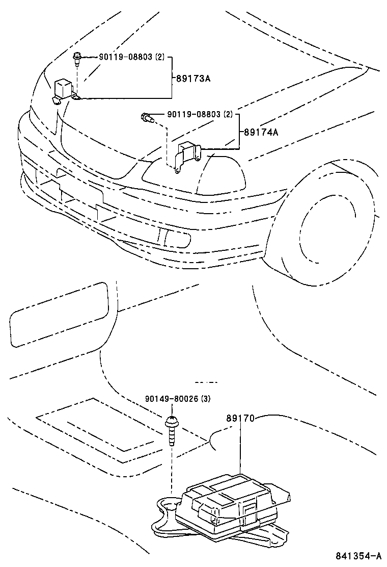 89170-29025 SENSOR ASSY, AIR BAG product image