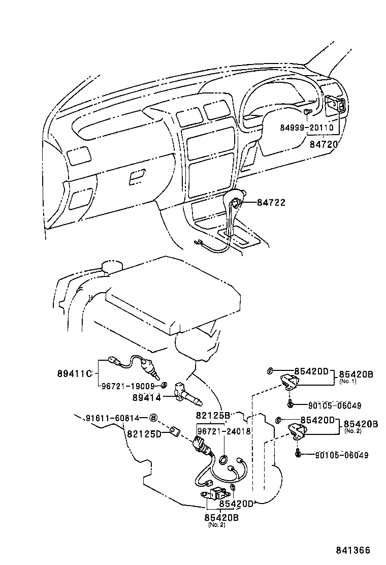 84720-20170 SWITCH ASSY, PATTERN SELECT product image
