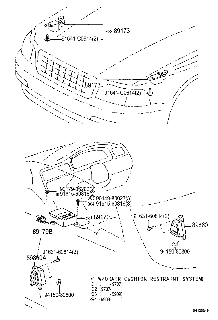 89170-30100 SENSOR ASSY, AIR BAG product image
