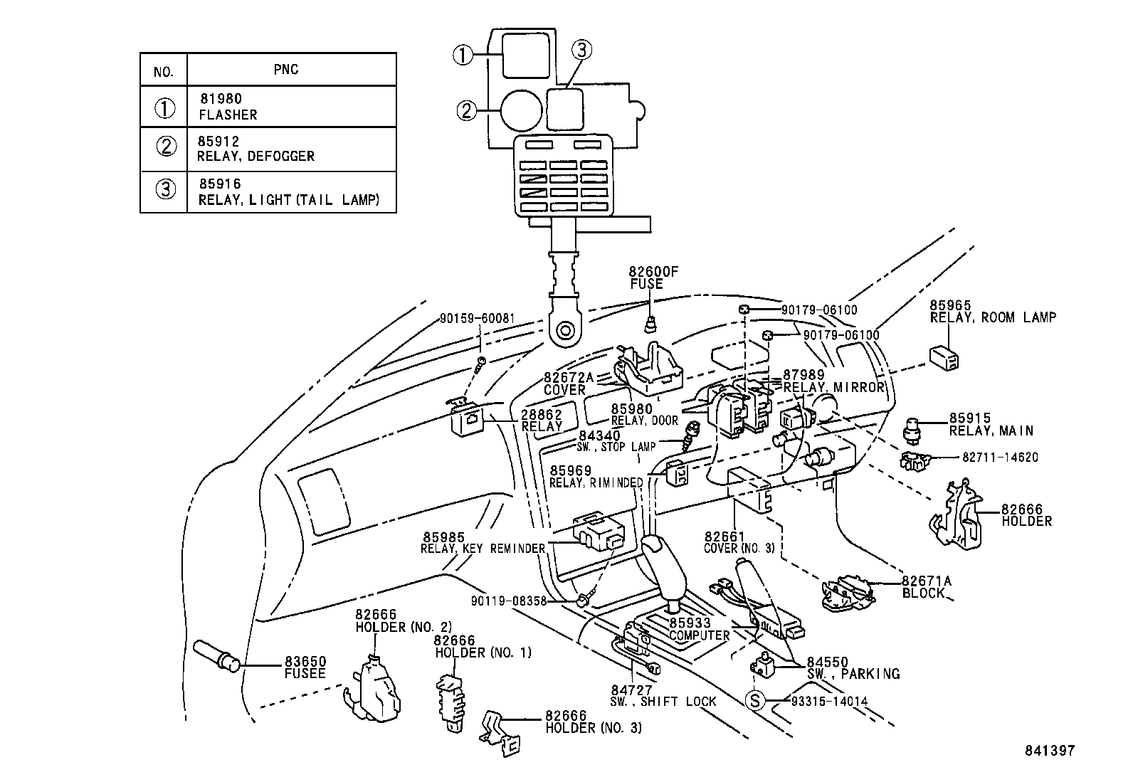 84140-33050 SWITCH ASSY, HEADLAMP DIMMER product image
