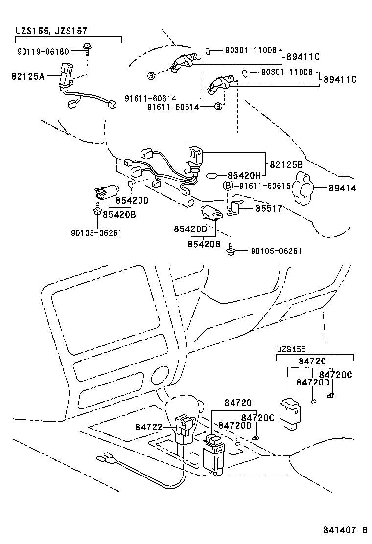 84722-30240 SWITCH, TRANSMISSION CONTROL product image
