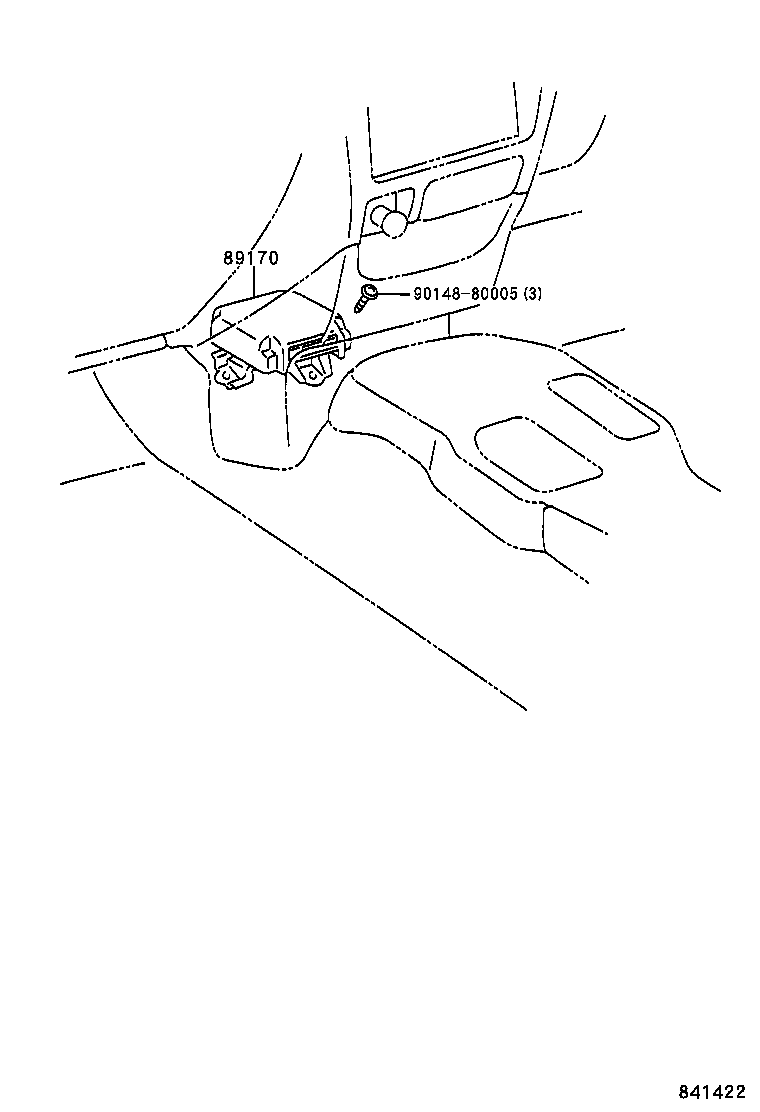 89173-39345 SENSOR, AIR BAG, FRONT RH product image