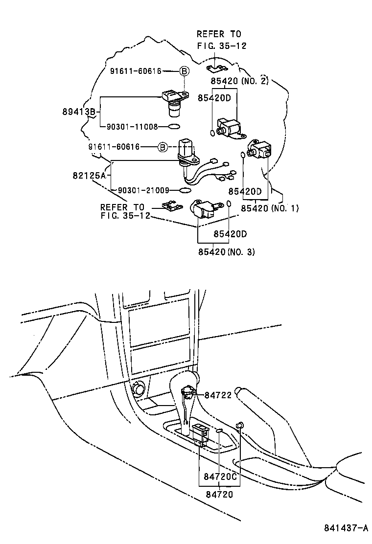 84722-21010 SWITCH, TRANSMISSION CONTROL product image
