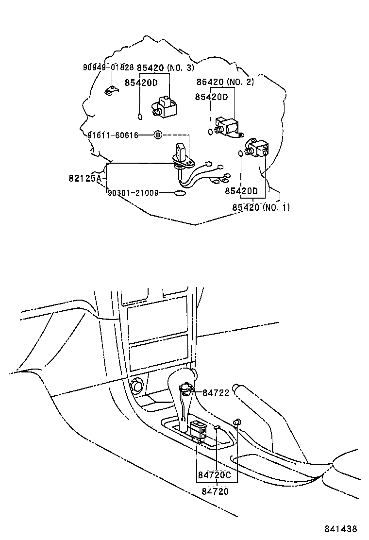 84722-21010 SWITCH, TRANSMISSION CONTROL product image
