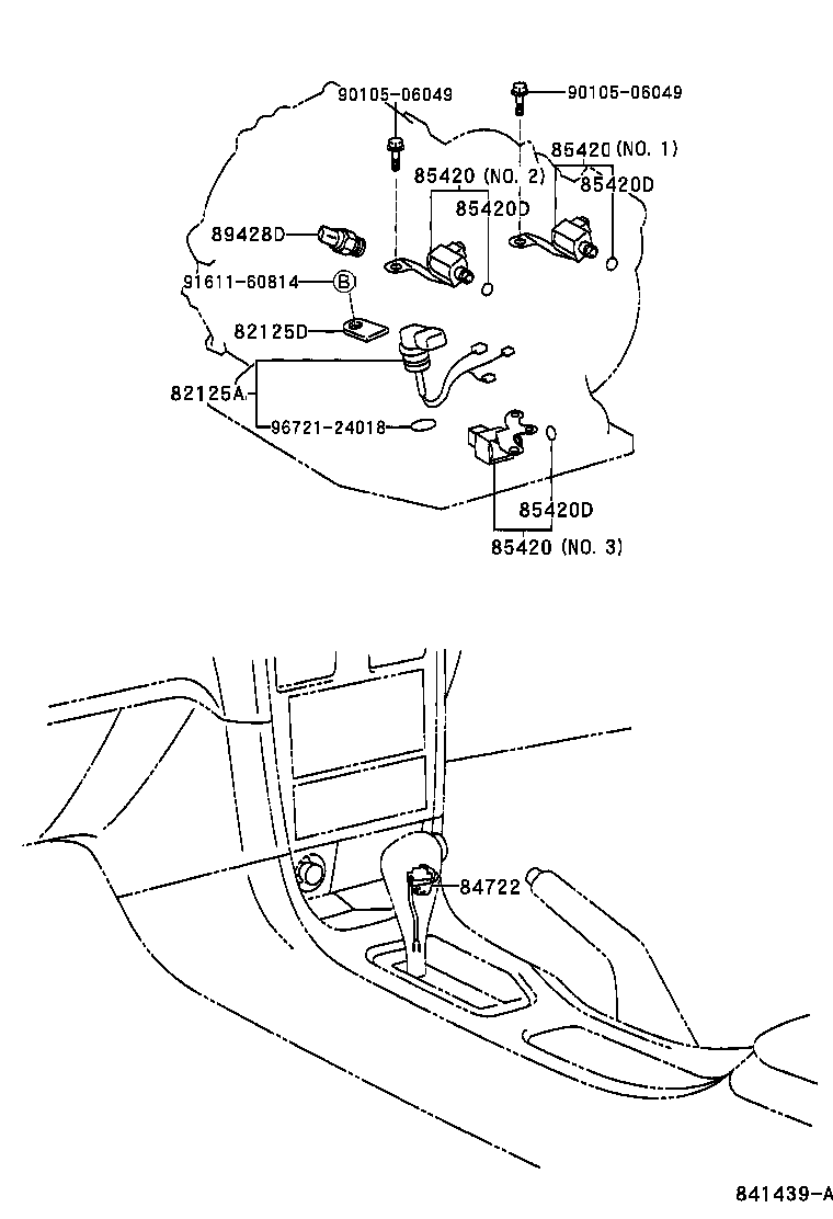 84722-21010 SWITCH, TRANSMISSION CONTROL product image