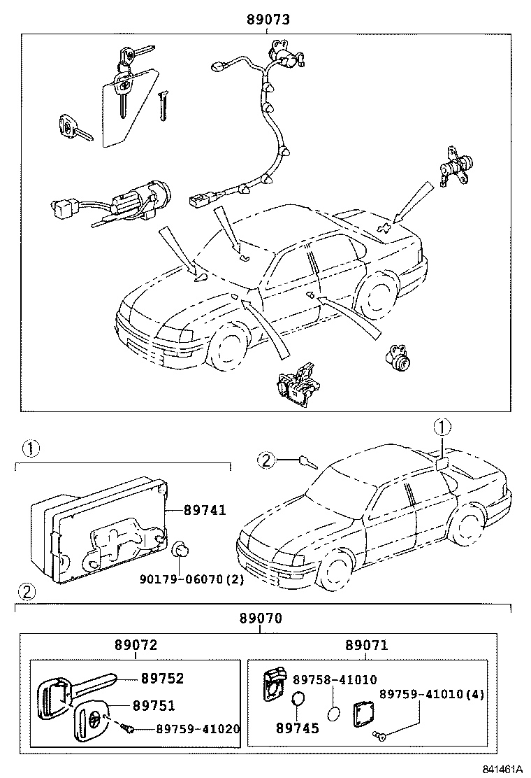 89741-41010 RECEIVER, DOOR CONTROL product image