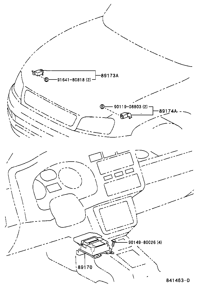 89170-42050 SENSOR ASSY, AIR BAG product image
