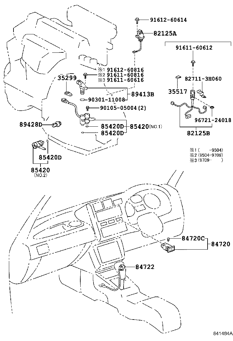 84720-42010 SWITCH ASSY, PATTERN SELECT product image