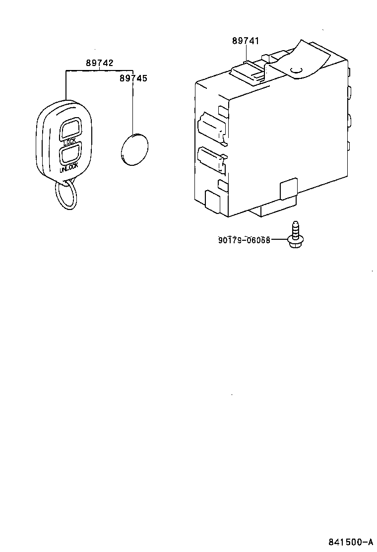 89741-42100 RECEIVER, DOOR CONTROL product image