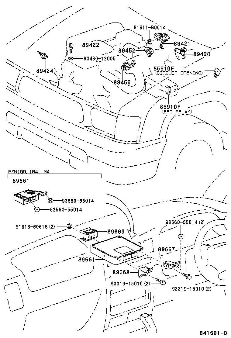 89660-3D860 COMPUTER, ENGINE CONTROL product image