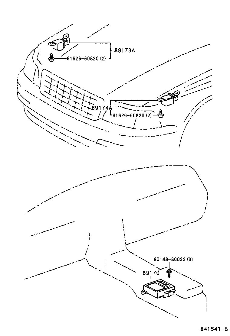 89173-49085 SENSOR, AIR BAG, FRONT RH product image