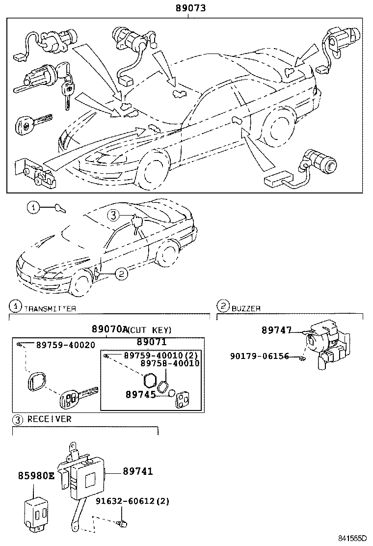 89741-24040 RECEIVER, DOOR CONTROL product image