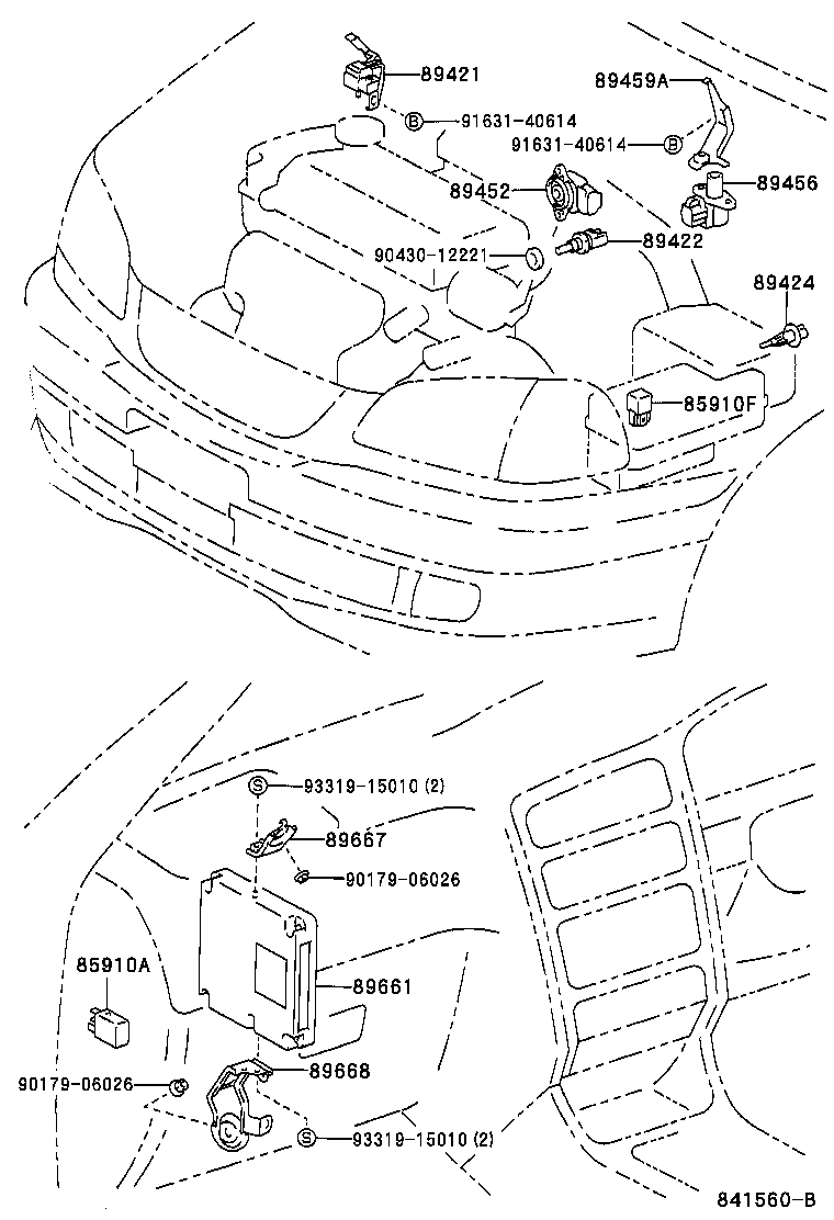 89661-05300 COMPUTER, ENGINE CONTROL product image