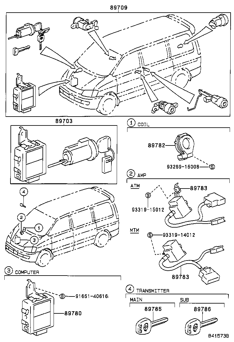 89786-28040 TRANSMITTER, TRANSPONDER KEY SUB product image