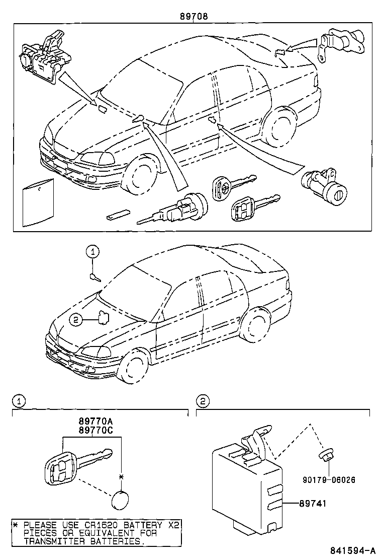 89741-05041 RECEIVER, DOOR CONTROL product image