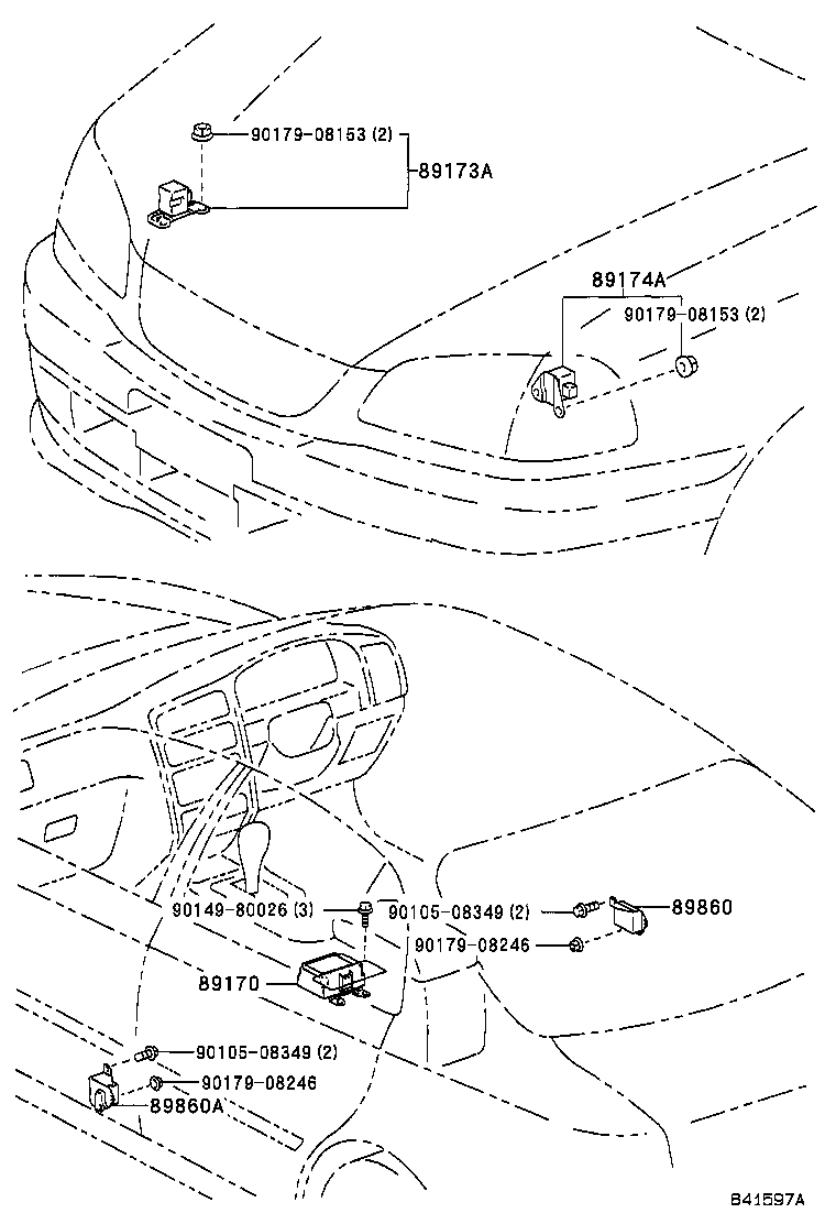 89170-05090 SENSOR ASSY, AIR BAG product image