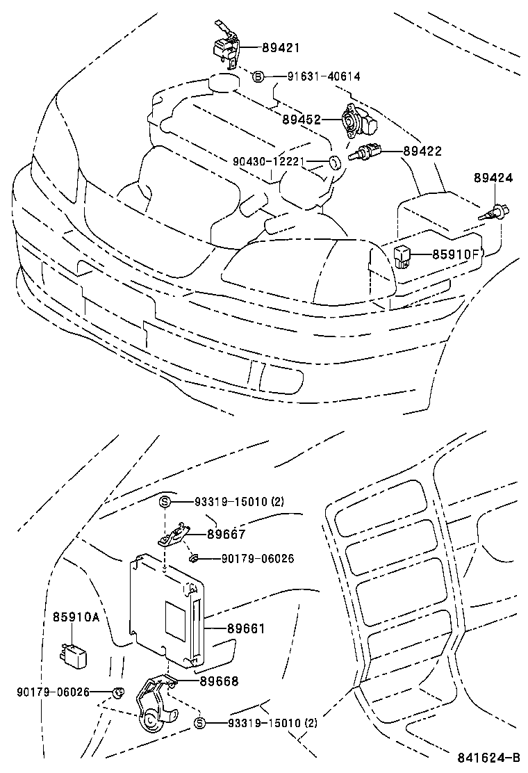 89661-05530 COMPUTER, ENGINE CONTROL product image