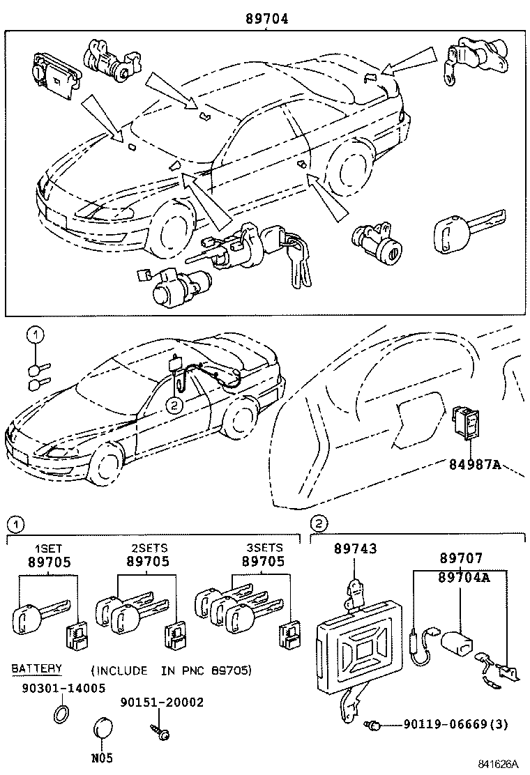 Toyota 89747-24020 BUZZER, WIRELESS DOOR LOCK