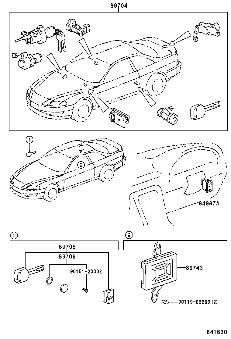 89741-24040 RECEIVER, DOOR CONTROL product image