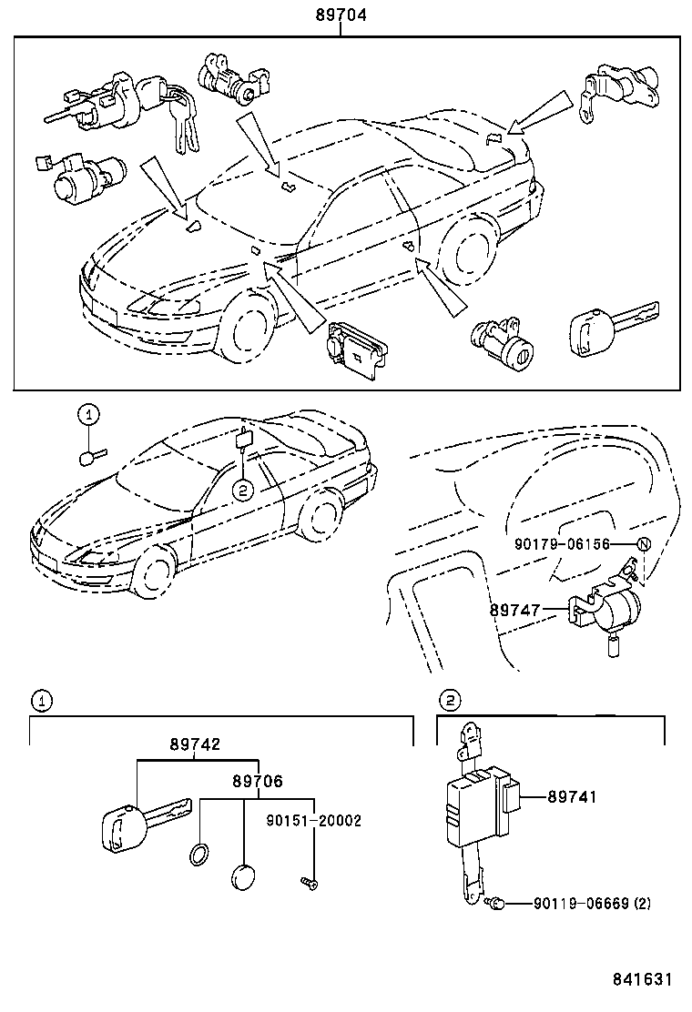 89741-24040 RECEIVER, DOOR CONTROL product image