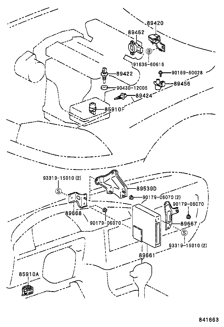 89668-33100 BRACKET, ENGINE CONTROL COMPUTER, NO.2 product image