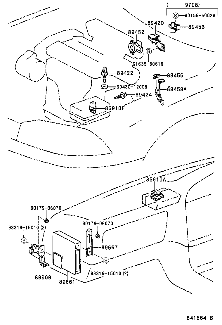 89668-33100 BRACKET, ENGINE CONTROL COMPUTER, NO.2 product image