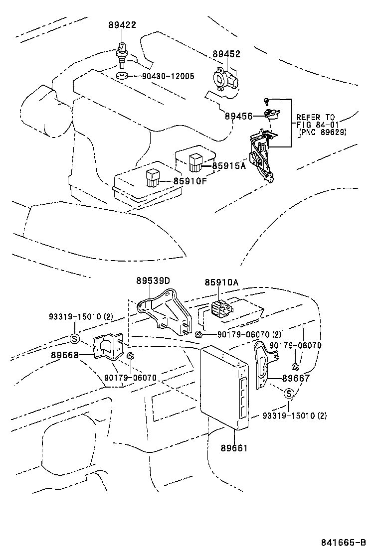 89668-33100 BRACKET, ENGINE CONTROL COMPUTER, NO.2 product image