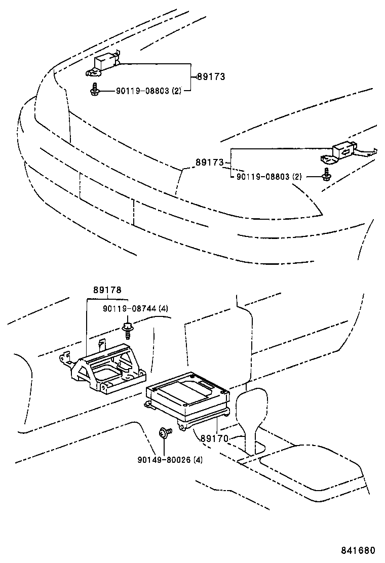 89173-09050 SENSOR, AIR BAG, FRONT product image