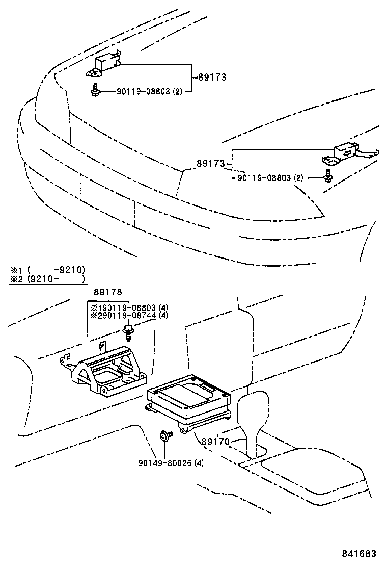 89170-06010 SENSOR ASSY, AIR BAG product image