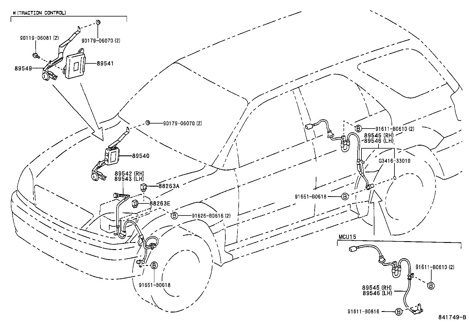 Toyota 89540-48140 COMPUTER ASSY, SKID CONTROL