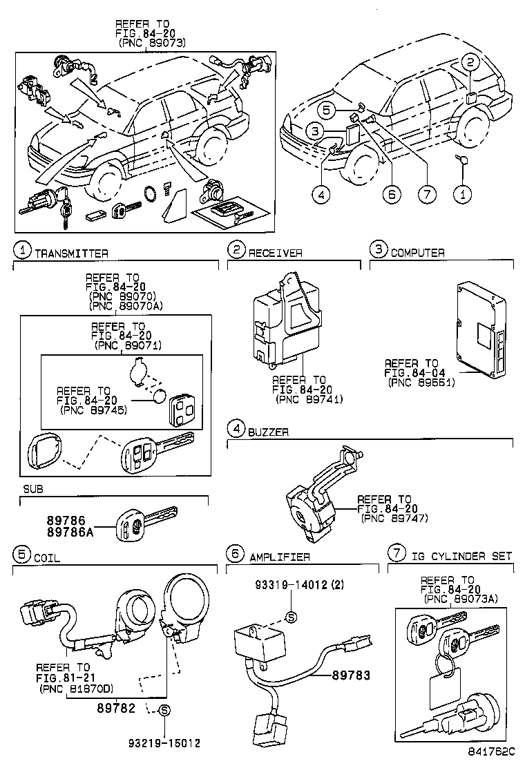 Toyota 89790-48010 COIL, TRANSPONDER KEY
